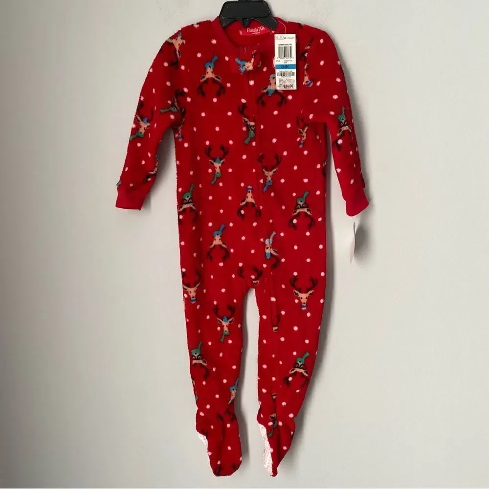 Macy’s Kids Zipper Closing One Piece Sleeping Pajamas size XS (4-5)
